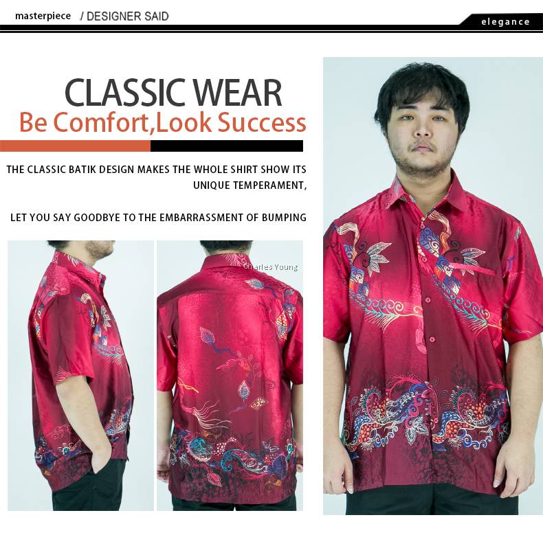 CY CY1001SS KEMEJA BATIK LELAKI MALAYSIA VINTAGE SATIN / BATIK 